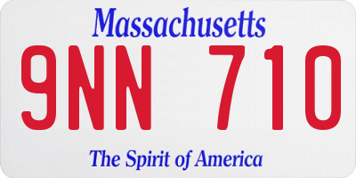 MA license plate 9NN710
