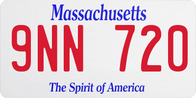 MA license plate 9NN720