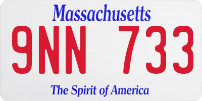 MA license plate 9NN733