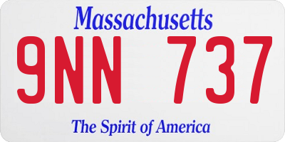 MA license plate 9NN737