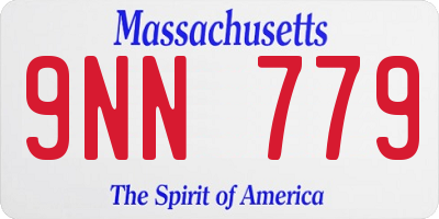 MA license plate 9NN779