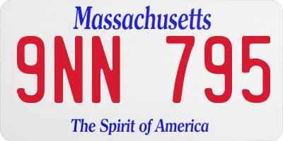 MA license plate 9NN795