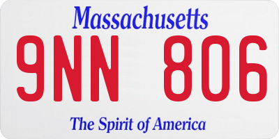 MA license plate 9NN806