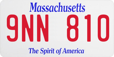 MA license plate 9NN810