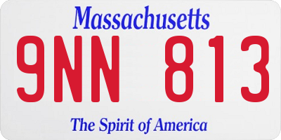 MA license plate 9NN813