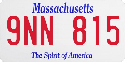 MA license plate 9NN815