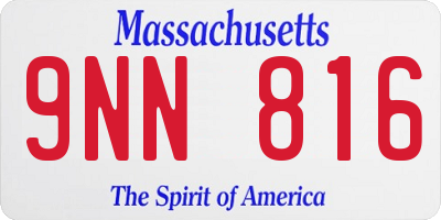 MA license plate 9NN816