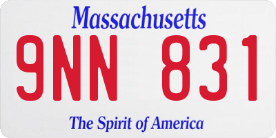 MA license plate 9NN831