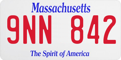 MA license plate 9NN842
