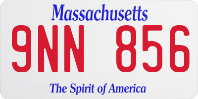 MA license plate 9NN856