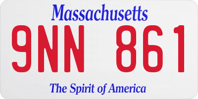 MA license plate 9NN861