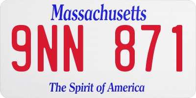 MA license plate 9NN871