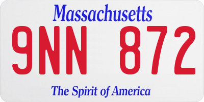 MA license plate 9NN872