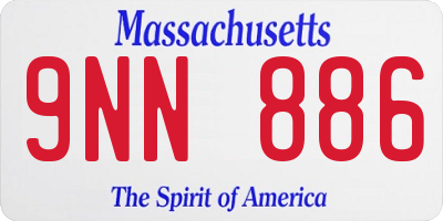 MA license plate 9NN886