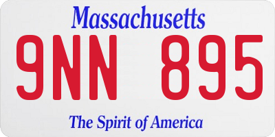 MA license plate 9NN895