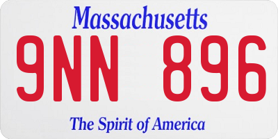 MA license plate 9NN896
