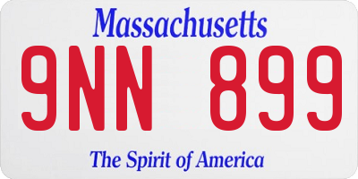 MA license plate 9NN899
