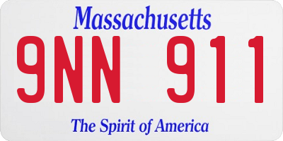 MA license plate 9NN911
