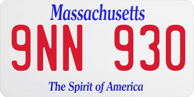 MA license plate 9NN930