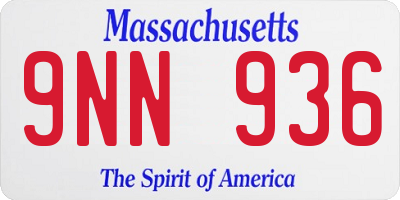 MA license plate 9NN936