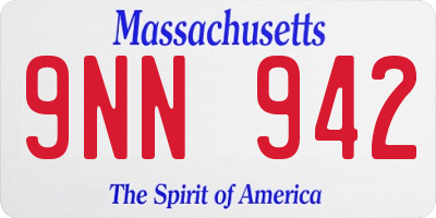 MA license plate 9NN942