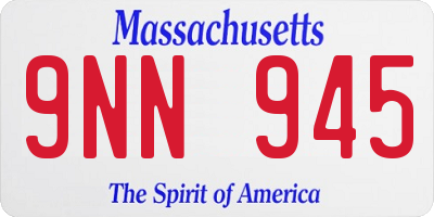 MA license plate 9NN945