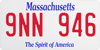 MA license plate 9NN946