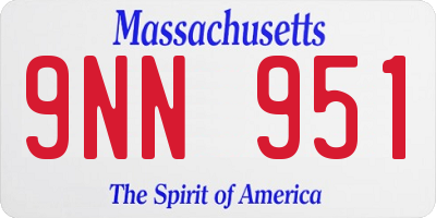 MA license plate 9NN951