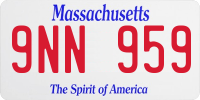 MA license plate 9NN959