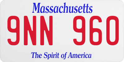 MA license plate 9NN960