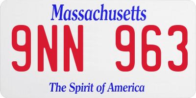 MA license plate 9NN963