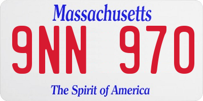 MA license plate 9NN970