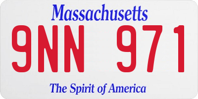 MA license plate 9NN971