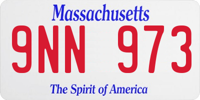 MA license plate 9NN973