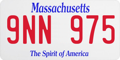 MA license plate 9NN975