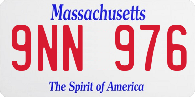 MA license plate 9NN976