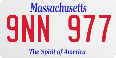 MA license plate 9NN977