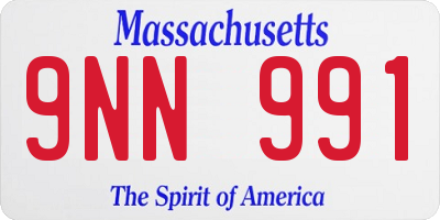 MA license plate 9NN991