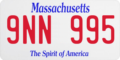 MA license plate 9NN995
