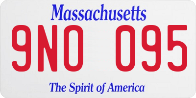MA license plate 9NO095