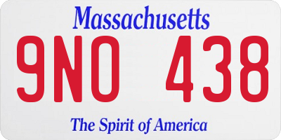 MA license plate 9NO438