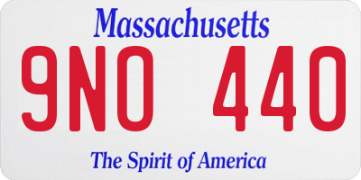MA license plate 9NO440