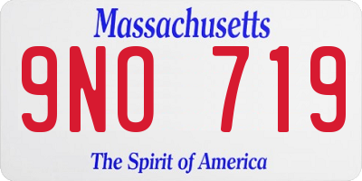 MA license plate 9NO719