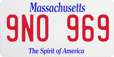 MA license plate 9NO969