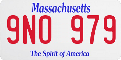 MA license plate 9NO979