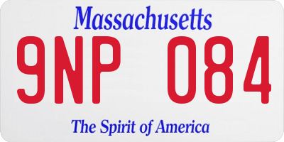 MA license plate 9NP084
