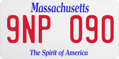 MA license plate 9NP090
