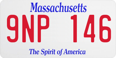 MA license plate 9NP146