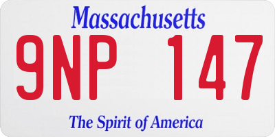 MA license plate 9NP147