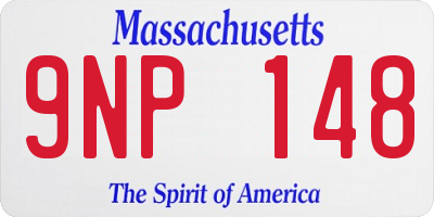 MA license plate 9NP148